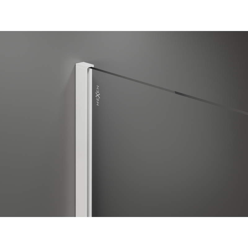 Mexen Kioto paroi de douche Walk-in 110 x 200 cm, marron 8 mm, blanc - 800-110-101-20-32