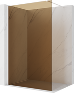 Mexen Kioto paroi de douche Walk-in 110 x 200 cm, marron 8 mm, blanc - 800-110-101-20-32