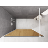 Mexen Kioto paroi de douche Walk-in 140 x 200 cm, bronze 8 mm, blanc - 800-140-101-20-32