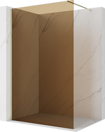 Mexen Kioto paroi de douche Walk-in 110 x 200 cm, bronze 8 mm, or - 800-110-101-50-32