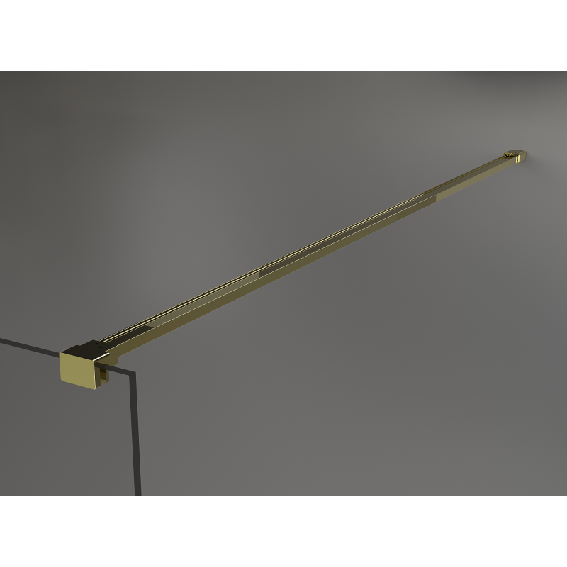 Mexen Kioto Paroi de douche Walk-in 120 x 200 cm, bronze 8 mm, or - 800-120-101-50-32