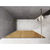 Mexen Kioto Paroi de douche Walk-in 130 x 200 cm, bronze 8 mm, or - 800-130-101-50-32
