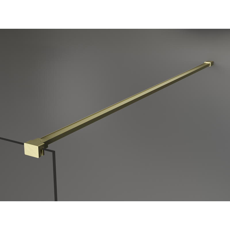 Mexen Kioto Paroi de douche Walk-in 90 x 200 cm, bronze 8 mm, doré brossé - 800-090-101-55-32