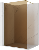 Mexen Kioto Paroi de douche Walk-in 90 x 200 cm, bronze 8 mm, doré brossé - 800-090-101-55-32