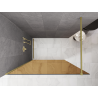 Mexen Kioto Paroi de douche Walk-in 130 x 200 cm, bronze 8 mm, or brossé - 800-130-101-55-32
