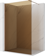 Mexen Kioto Paroi de douche Walk-in 70 x 200 cm, bronze 8 mm, or rose - 800-070-101-60-32