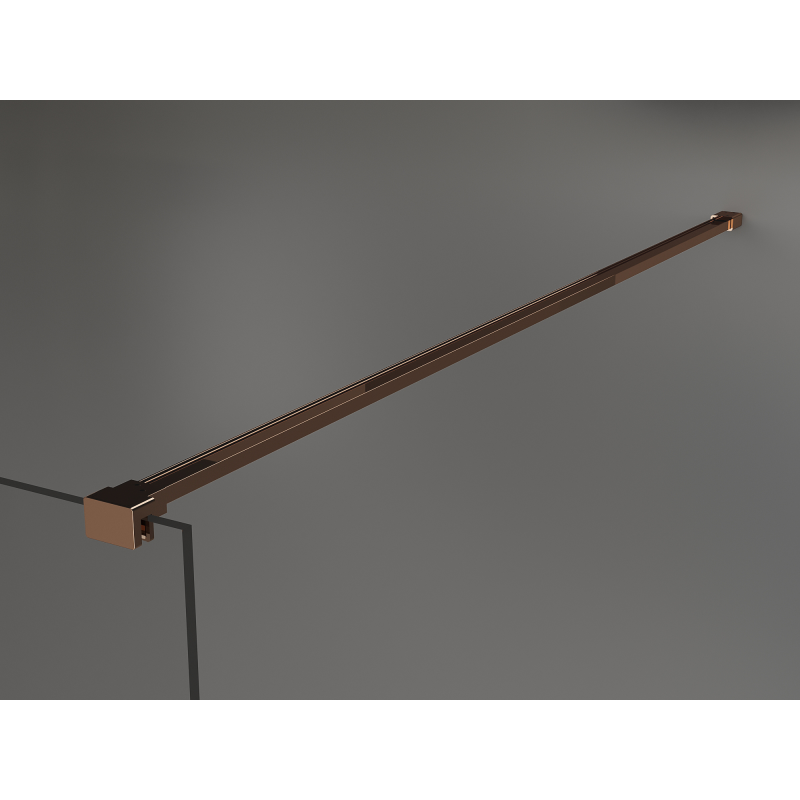 Mexen Kioto Paroi de douche Walk-in 130 x 200 cm, bronze 8 mm, or rose - 800-130-101-60-32