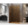 Mexen Kioto paroi de douche Walk-in 140 x 200 cm, bronze 8 mm, cuivre brossé - 800-140-101-65-32
