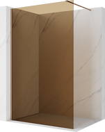 Mexen Kioto paroi de douche Walk-in 140 x 200 cm, bronze 8 mm, cuivre brossé - 800-140-101-65-32