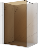 Mexen Kioto Paroi de douche Walk-in 130 x 200 cm, bronze 8 mm, noir - 800-130-101-70-32