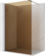 Mexen Kioto paroi de douche Walk-in 110 x 200 cm, bronze 8 mm, métal pistolet - 800-110-101-95-32