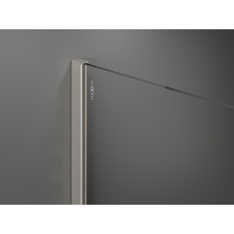 Mexen Kioto Paroi de douche Walk-in 70 x 200 cm, bronze 8 mm, nickel brossé - 800-070-101-97-32