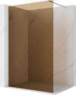 Mexen Kioto paroi de douche Walk-in 120 x 200 cm, bronze 8 mm, nickel brossé - 800-120-101-97-32