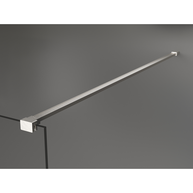 Mexen Kioto paroi de douche Walk-in 130 x 200 cm, bronze 8 mm, nickel brossé - 800-130-101-97-32