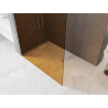 Mexen Kioto paroi de douche Walk-in 140 x 200 cm, bronze 8 mm, nickel brossé - 800-140-101-97-32