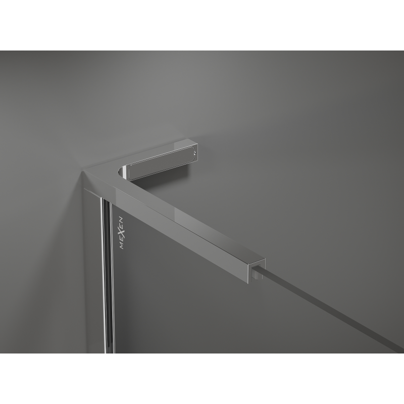 Mexen Kioto L paroi de douche Walk-in 90 x 200 cm, bronze, chrome - 800-090-103-01-32