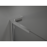 Mexen Kioto L paroi de douche Walk-in 90 x 200 cm, bronze, chrome - 800-090-103-01-32