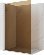 Mexen Kioto L paroi de douche Walk-in 90 x 200 cm, bronze, chrome - 800-090-103-01-32