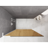 Mexen Kioto L paroi de douche Walk-in 90 x 200 cm, bronze, blanc - 800-090-103-20-32