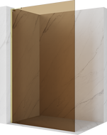 Mexen Kioto L Paroi de douche Walk-in 80 x 200 cm, bronze, dorée - 800-080-103-50-32