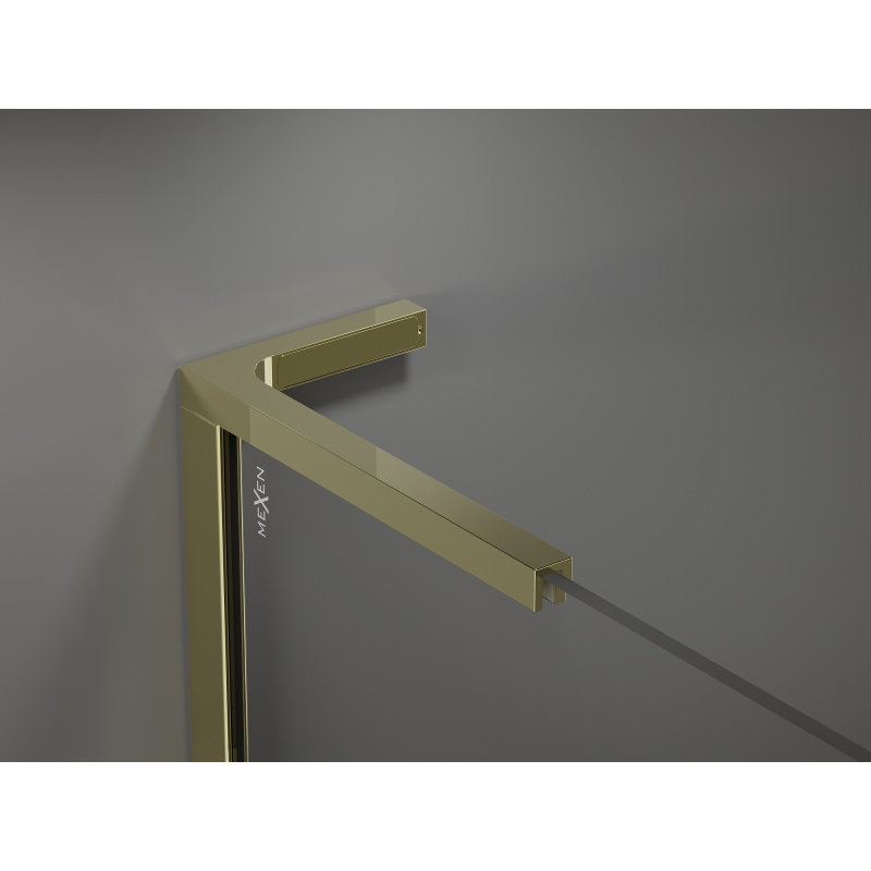 Mexen Kioto L paroi de douche Walk-in 120 x 200 cm, bronze, or - 800-120-103-50-32