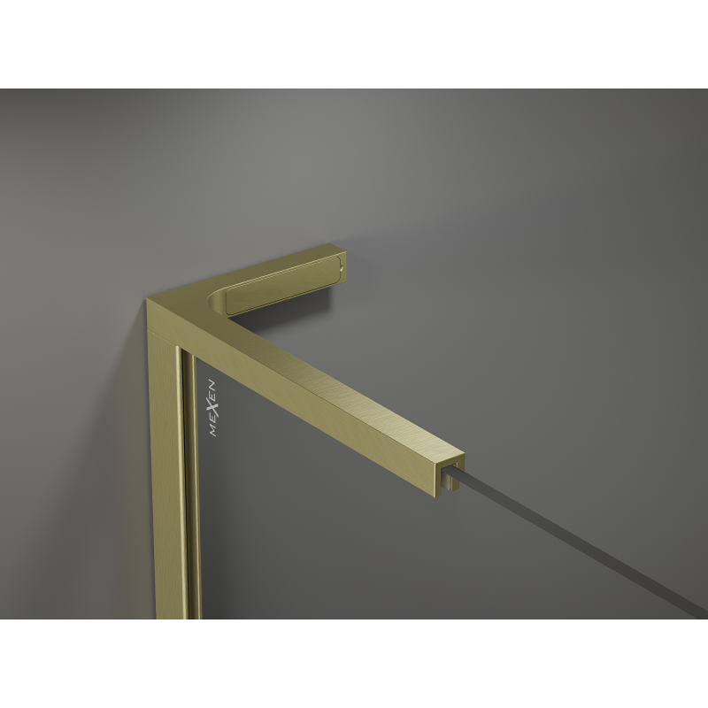 Mexen Kioto L Paroi de douche Walk-in 90 x 200 cm, bronze, doré brossé - 800-090-103-55-32