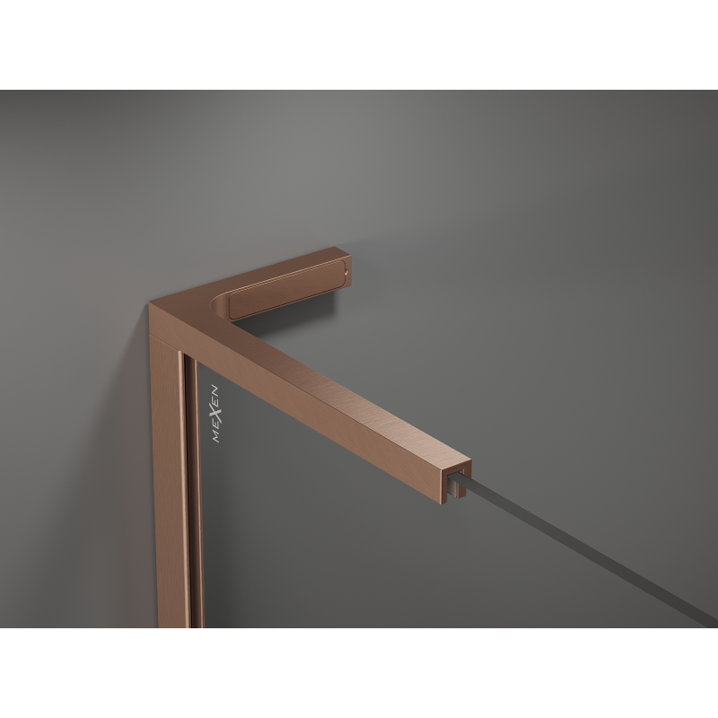 Mexen Kioto L paroi de douche Walk-in 90 x 200 cm, bronze, cuivre brossé - 800-090-103-65-32