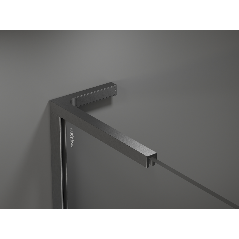 Mexen Kioto L paroi de douche Walk-in 120 x 200 cm, bronze, gris canon brossé - 800-120-103-66-32