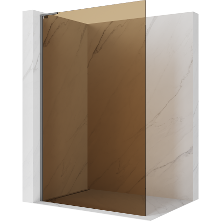 Mexen Kioto L Paroi de douche Walk-in 90 x 200 cm, bronze, métal canon - 800-090-103-95-32