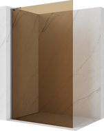 Mexen Kioto L paroi de douche Walk-in 120 x 200 cm, bronze, finition en métal canon - 800-120-103-95-32