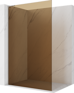 Mexen Kioto L Paroi de douche Walk-in 70 x 200 cm, bronze, nickel brossé - 800-070-103-97-32