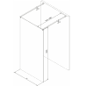 Mexen Kioto paroi de douche autoportante 100 x 200 cm, bronze 8 mm, or - 800-100-002-50-32