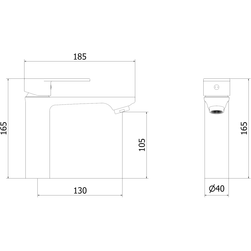 Mexen Royo mitigeur de lavabo, blanc - 72200-20