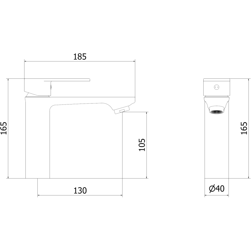 Mexen Royo robinet de lavabo, blanc - 72200-20
