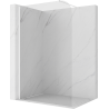 Mexen Kioto-P paroi de douche Walk-in 80 x 200 cm, transparent 8 mm, blanc - 800-080-101-20-00-P