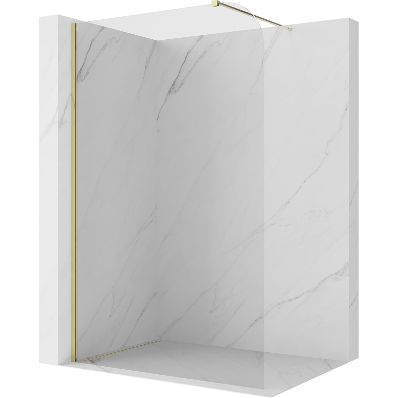 Mexen Kioto-P paroi de douche Walk-in 70 x 200 cm, transparent 8 mm, or - 800-070-101-50-00-P
