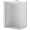 Mexen Kioto-P Écran de douche Walk-in 80 x 200 cm, transparent 8 mm, or brossé - 800-080-101-55-00-P