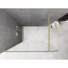 Mexen Kioto-P paroi de douche Walk-in 100 x 200 cm, transparent 8 mm, or brossé - 800-100-101-55-00-P