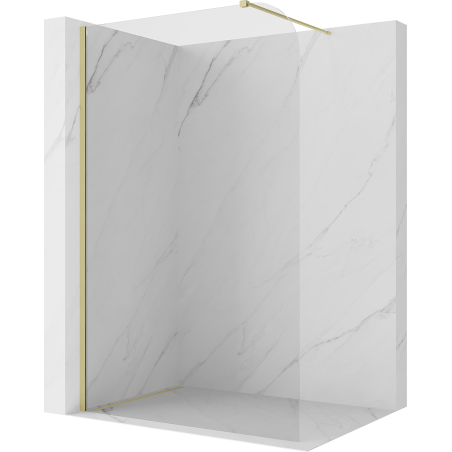 Mexen Kioto-P paroi de douche Walk-in 110 x 200 cm, transparent 8 mm, or brossé - 800-110-101-55-00-P