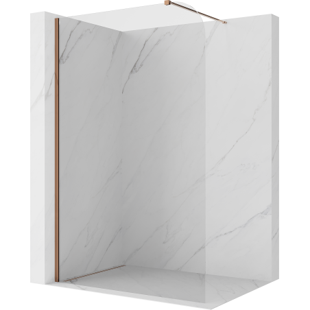Mexen Kioto-P paroi de douche Walk-in 90 x 200 cm, transparent 8 mm, or rose - 800-090-101-60-00-P