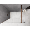Mexen Kioto-P Paroi de douche Walk-in 100 x 200 cm, transparent 8 mm, or rose - 800-100-101-60-00-P