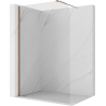 Mexen Kioto-P Paroi de douche Walk-in 100 x 200 cm, transparent 8 mm, or rose - 800-100-101-60-00-P