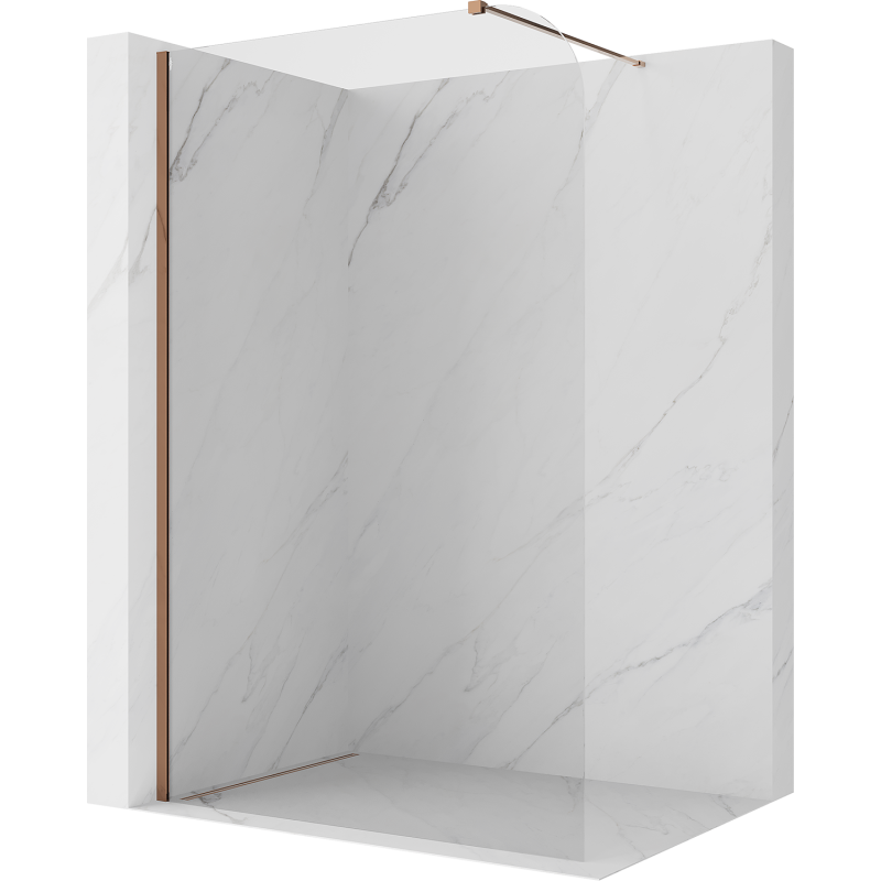 Mexen Kioto-P paroi de douche Walk-in 110 x 200 cm, transparent 8 mm, or rose - 800-110-101-60-00-P