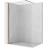 Mexen Kioto-P paroi de douche Walk-in 100 x 200 cm, transparent 8 mm, cuivre brossé - 800-100-101-65-00-P