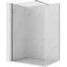 Mexen Kioto-P paroi de douche Walk-in 80 x 200 cm, transparent 8 mm, gris fusil brossé - 800-080-101-66-00-P