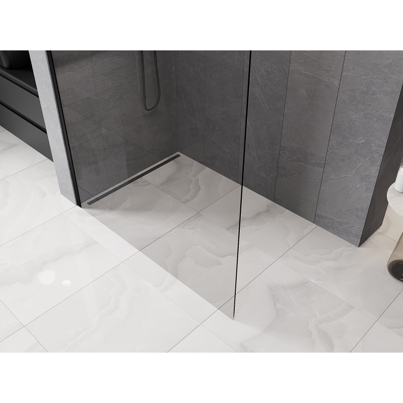 Mexen Kioto-P paroi de douche Walk-in 70 x 200 cm, transparent 8 mm, noir - 800-070-101-70-00-P