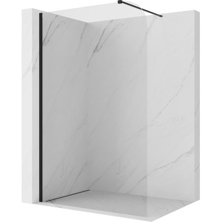 Mexen Kioto-P Paroi de douche Walk-in 100 x 200 cm, transparent 8 mm, noire - 800-100-101-70-00-P