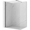 Mexen Kioto-P paroi de douche Walk-in 110 x 200 cm, transparent 8 mm, noir - 800-110-101-70-00-P