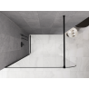 Mexen Kioto-P Paroi de douche Walk-in 140 x 200 cm, transparent 8 mm, noir - 800-140-101-70-00-P
