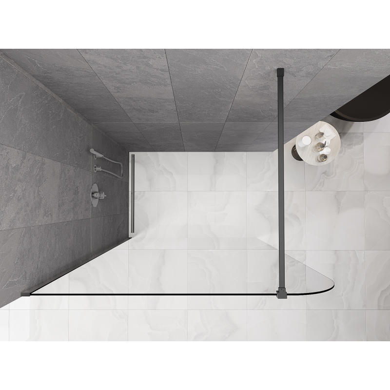 Mexen Kioto-P Paroi de douche Walk-in 80 x 200 cm, transparent 8 mm, metal canon - 800-080-101-95-00-P